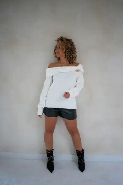 Bo Creme Sweater Gold Detail - - Afbeelding 3