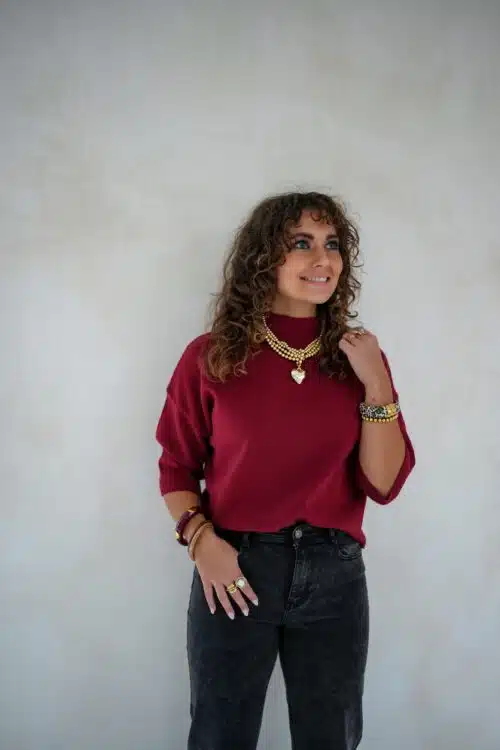 Alternative view of Evi Sweater Bordeaux -