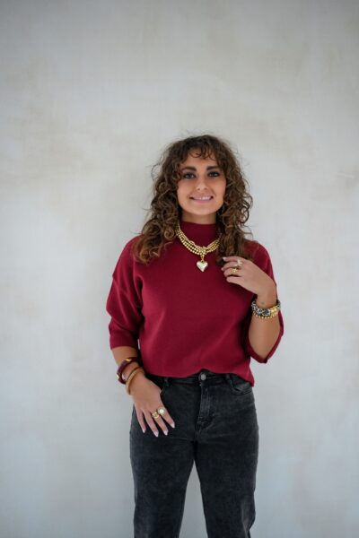 Evi Sweater Bordeaux - - Afbeelding 3