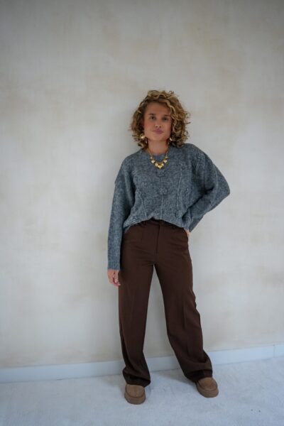Bloom Sweater Grey * - Afbeelding 3