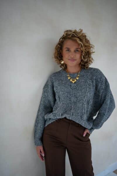 Bloom Sweater Grey * - Afbeelding 6