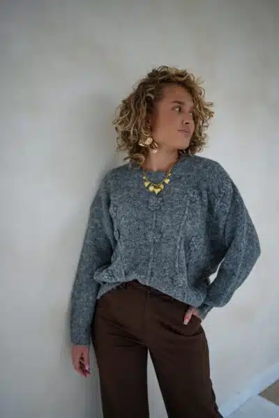 Bloom Sweater Grey * - Afbeelding 4