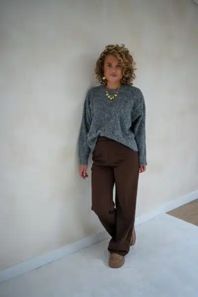 Bloom Sweater Grey * - Afbeelding 2
