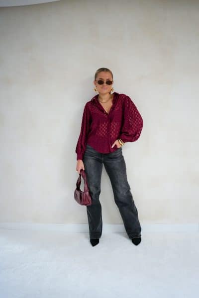 Maeve Blouse Bordeaux - Afbeelding 5