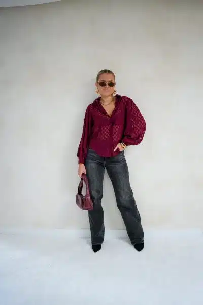 Maeve Blouse Bordeaux - Afbeelding 5