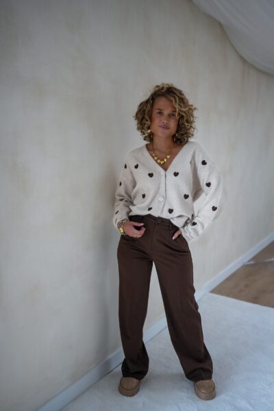 Hearts Cardigan Beige - - Afbeelding 6