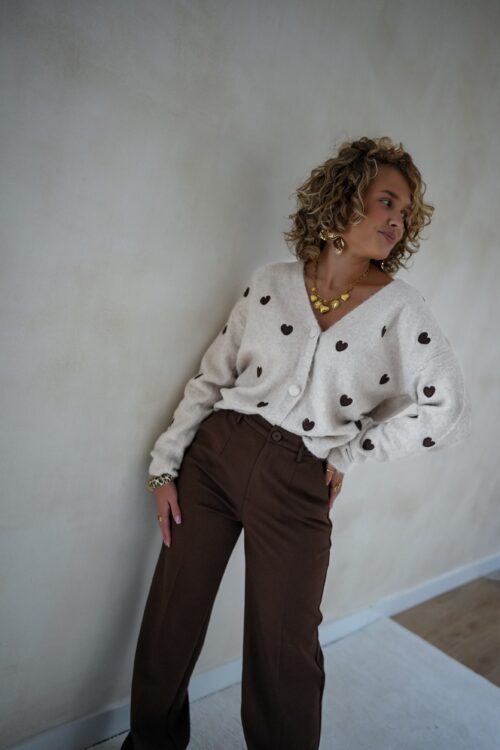 Alternative view of Hearts Cardigan Beige -
