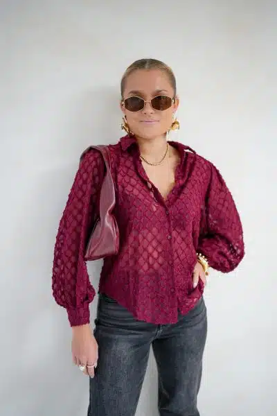 Maeve Blouse Bordeaux - Afbeelding 4