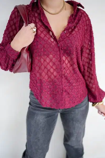Maeve Blouse Bordeaux - Afbeelding 6