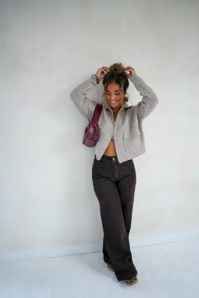 Zoraida Vest Taupe - Afbeelding 6