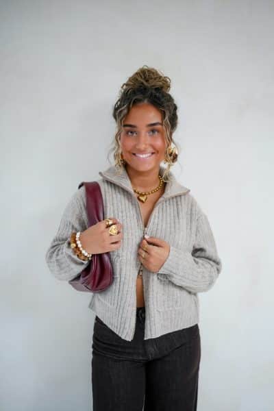 Zoraida Vest Taupe - Afbeelding 5