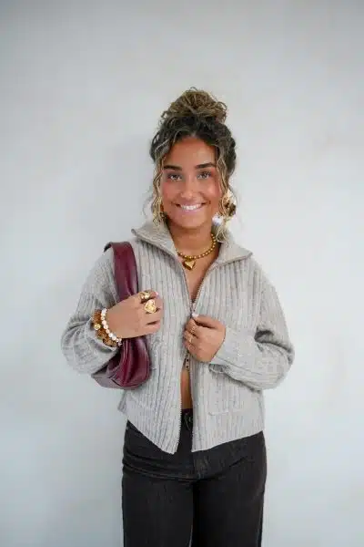 Zoraida Vest Taupe - Afbeelding 5
