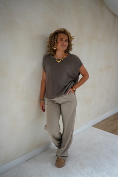 Lonne Top Taupe - Afbeelding 6
