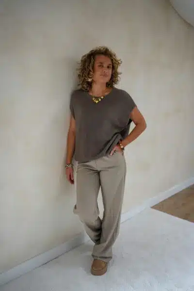 Lonne Top Taupe - Afbeelding 6