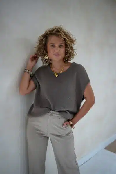Lonne Top Taupe - Afbeelding 3