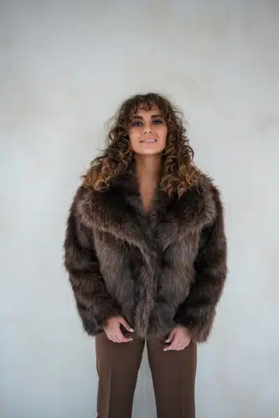Fur Jacket Brown - Afbeelding 2