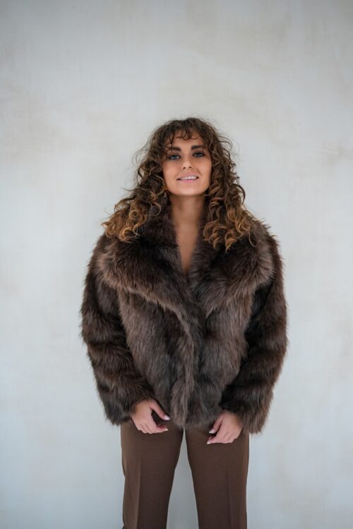Alternative view of Fur Jacket Brown