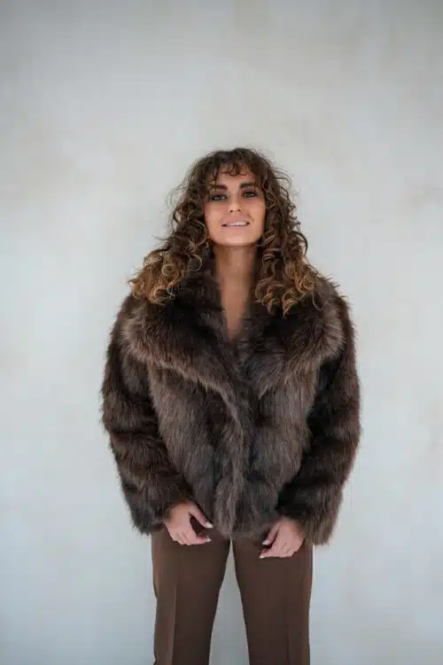 Alternative view of Fur Jacket Brown