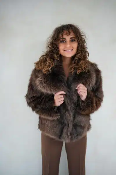 Fur Jacket Brown - Afbeelding 4