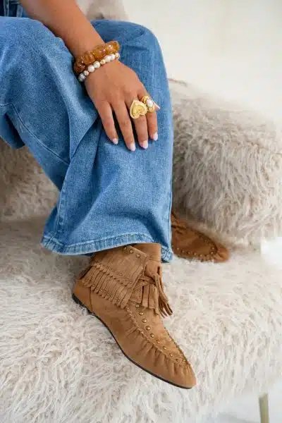 June Boots Fringe Camel - Afbeelding 4