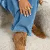 June Boots Fringe Camel