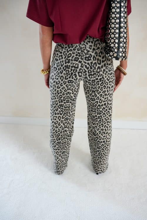 Alternative view of Nicolle Leopard Straight Jeans