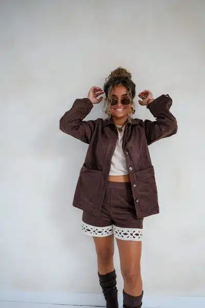 Maia Short Brown Embroidery - Afbeelding 4