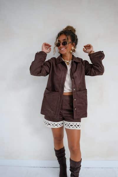 Sienna Suede Jacket Brown - Afbeelding 4