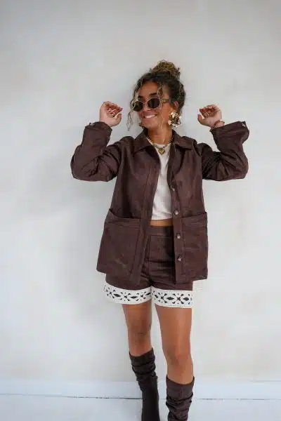 Sienna Suede Jacket Brown - Afbeelding 4