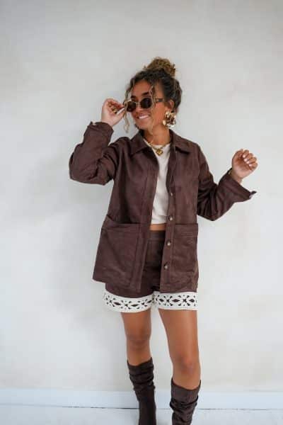 Sienna Suede Jacket Brown - Afbeelding 3