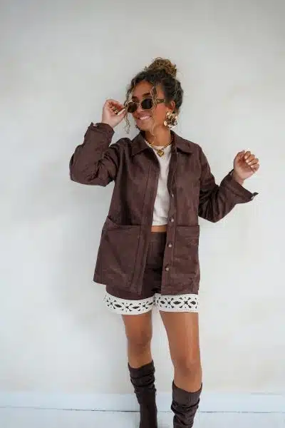 Sienna Suede Jacket Brown - Afbeelding 3