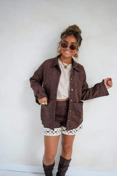 Maia Short Brown Embroidery - Afbeelding 5