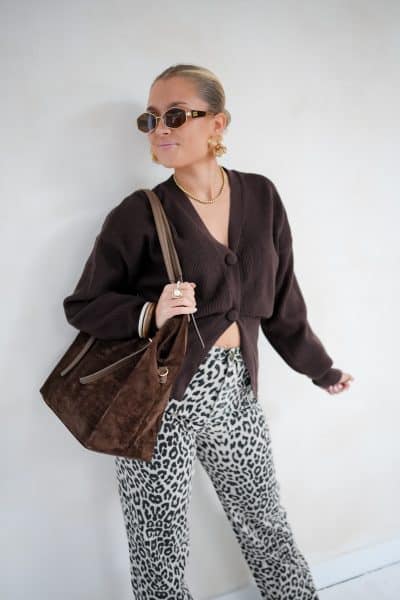 Christel Cardigan Brown - Afbeelding 3