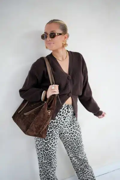Christel Cardigan Brown - Afbeelding 3