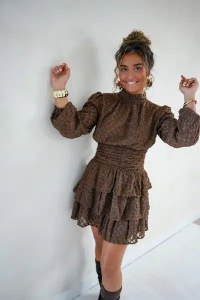 Lyse Dress Brown - Afbeelding 6