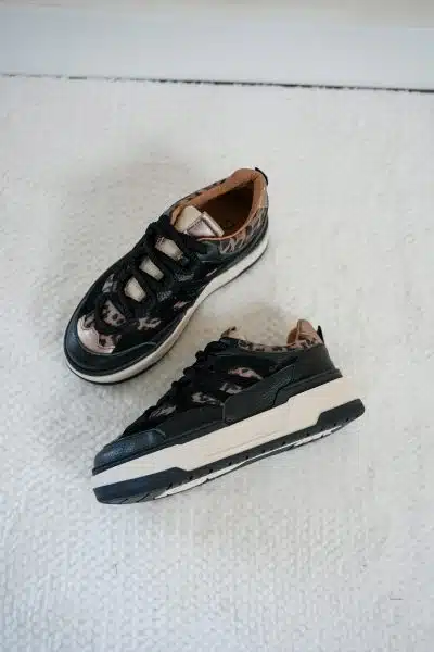 Dwrs Walton Leopard Black Beige Sneaker - Afbeelding 2