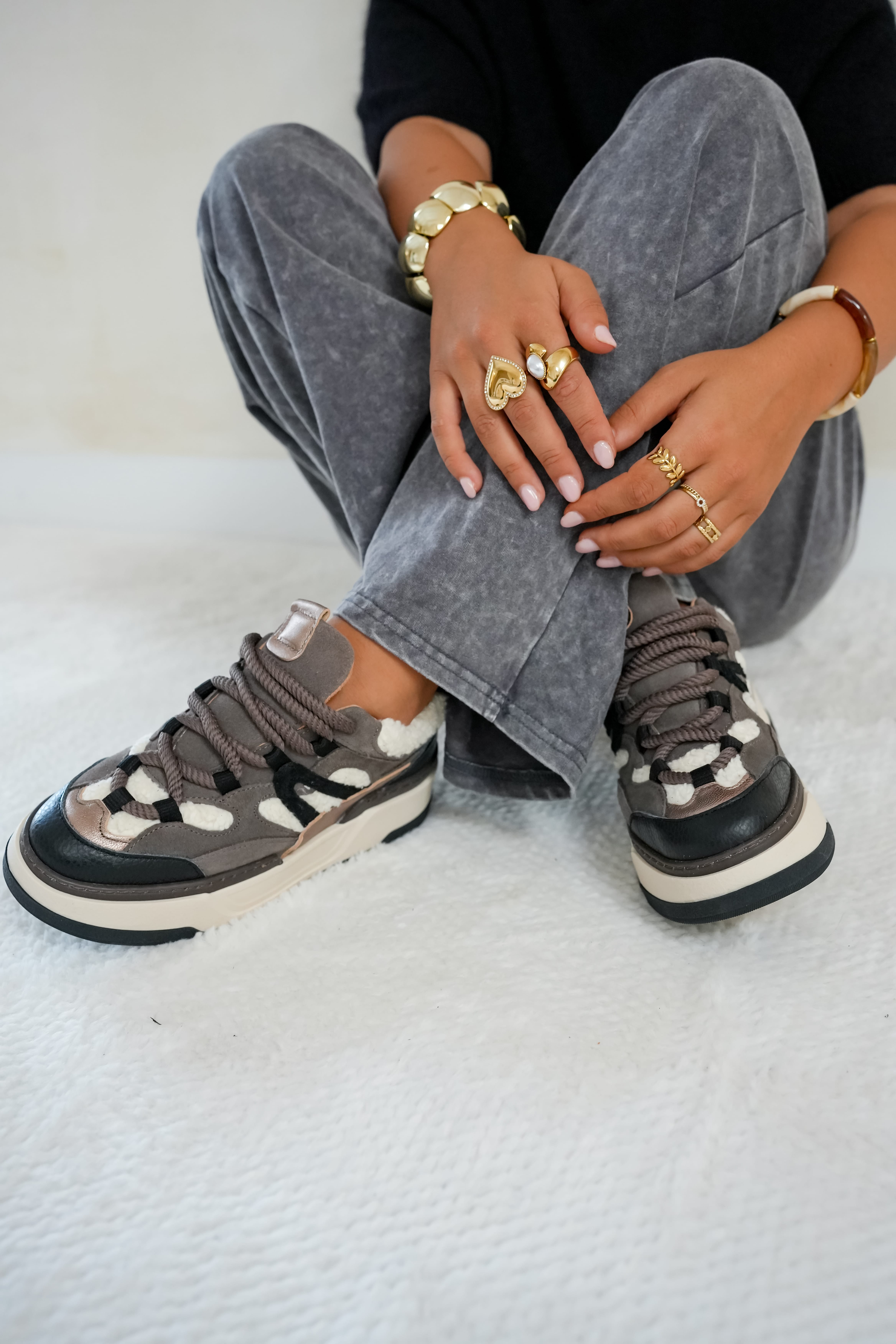 Dwrs Walton Teddy Elefante Black Sneaker - Afbeelding 2