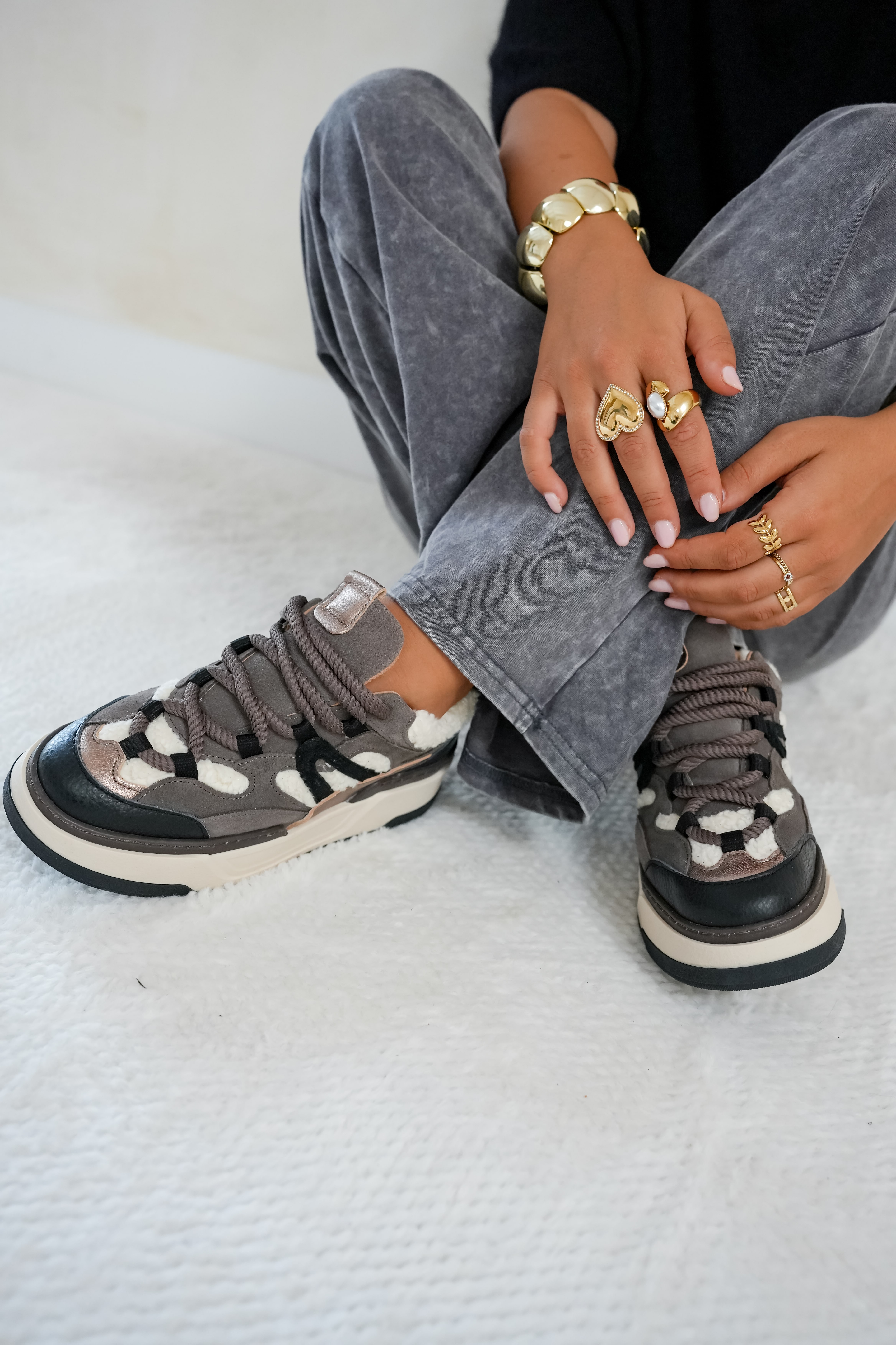 Dwrs Walton Teddy Elefante Black Sneaker - Afbeelding 3