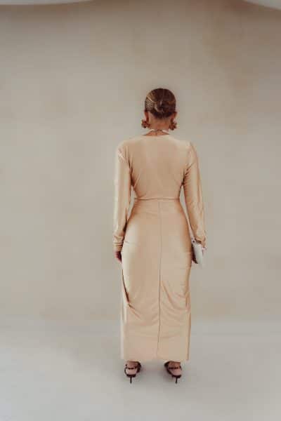 Perfect Long Dress Champagne - Afbeelding 4