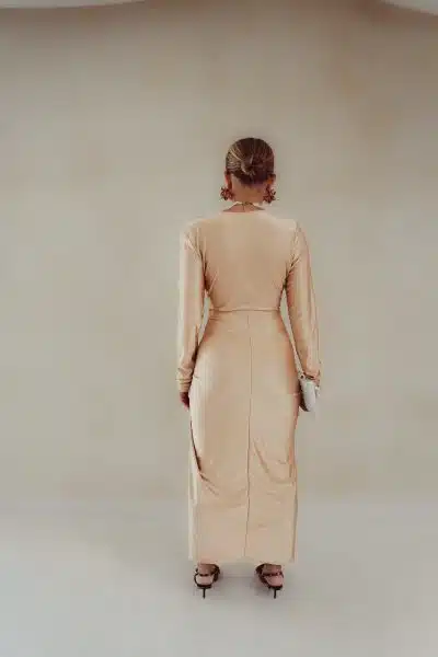 Perfect Long Dress Champagne - Afbeelding 4