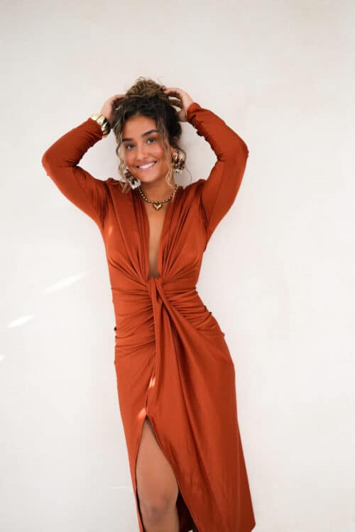 Perfect Long Dress Rust