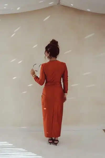 Perfect Long Dress Rust - Afbeelding 3