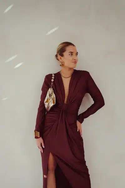 Perfect Long Dress Bordeaux