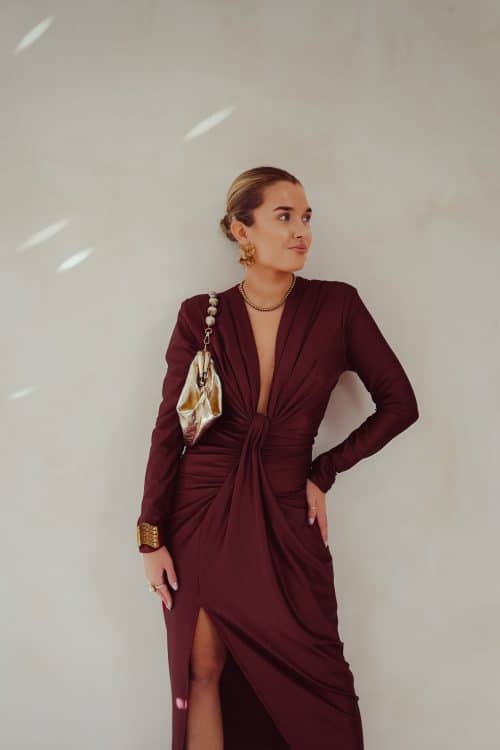 Perfect Long Dress Bordeaux