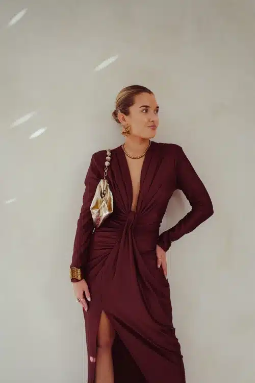 Perfect Long Dress Bordeaux