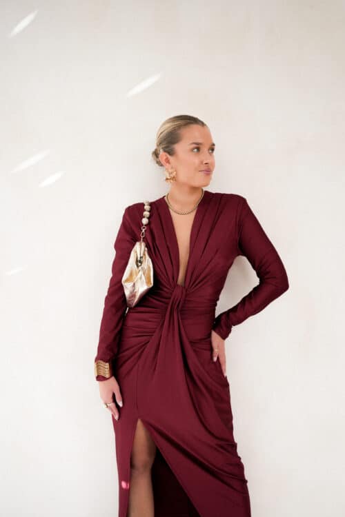 Perfect Long Dress Bordeaux
