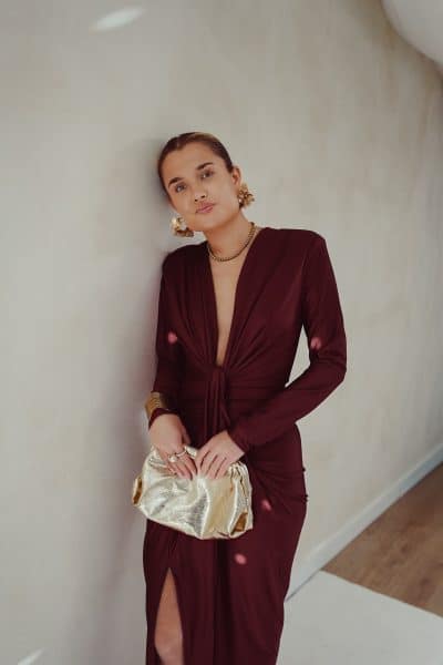Perfect Long Dress Bordeaux - Afbeelding 5
