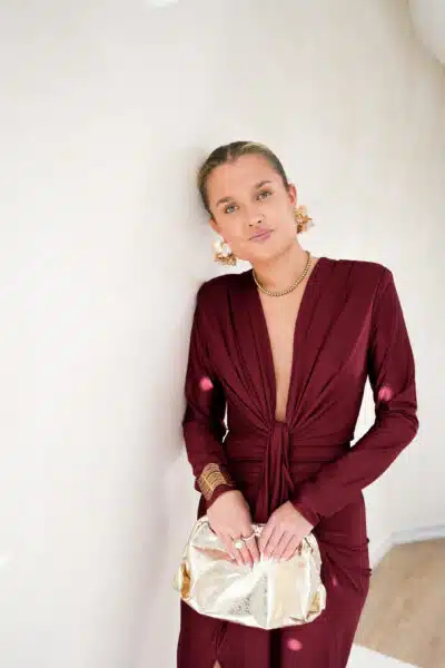 Perfect Long Dress Bordeaux - Afbeelding 5