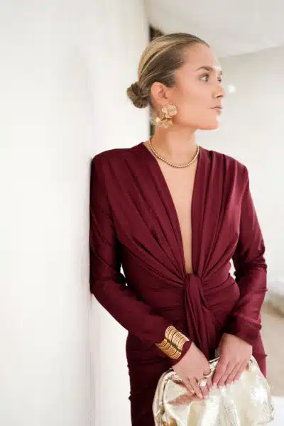 Perfect Long Dress Bordeaux - Afbeelding 6