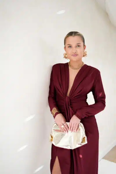 Perfect Long Dress Bordeaux - Afbeelding 7